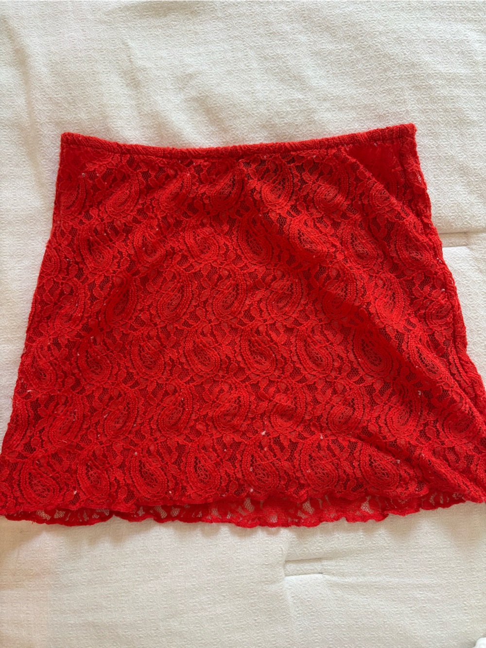 Realisation Par Red Lace Mini Skirt
